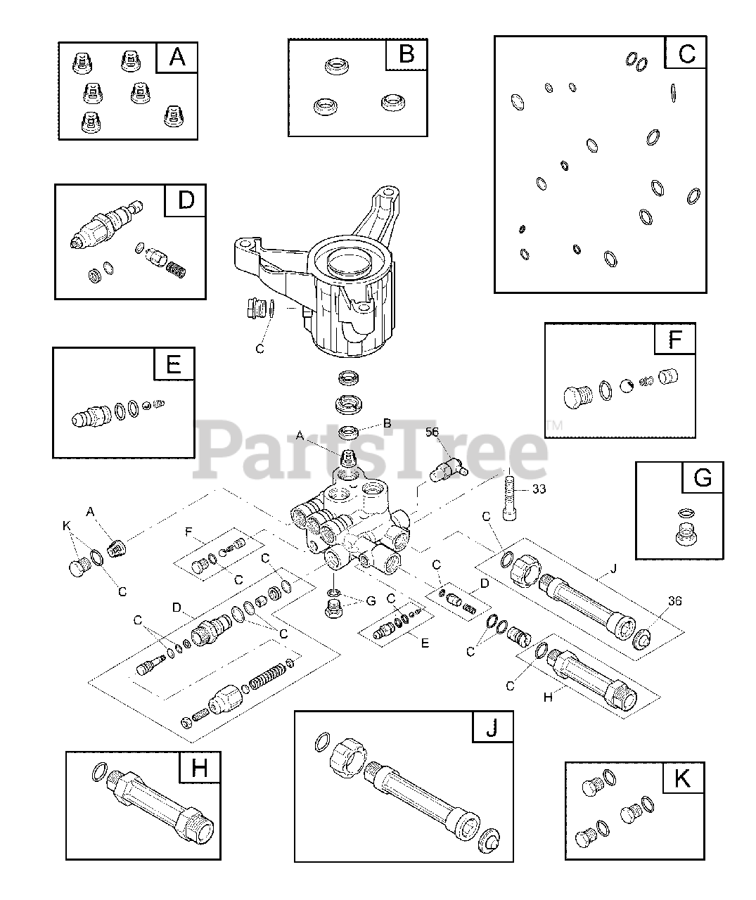 Craftsman CMXGWAS02073300 Craftsman 2,800 PSI Pressure Washer Pump