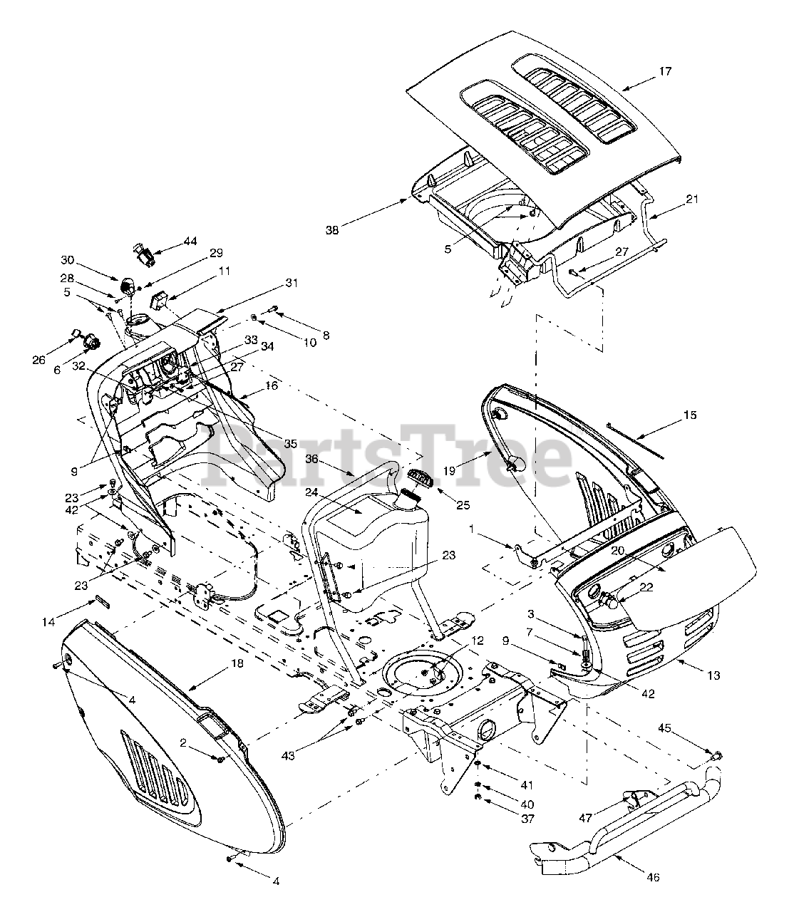 Troy Bilt 13AJ609H063 Troy Bilt Lawn Tractor 2001 Hood Style 9 Electrical Parts Lookup with Diagrams PartsTree