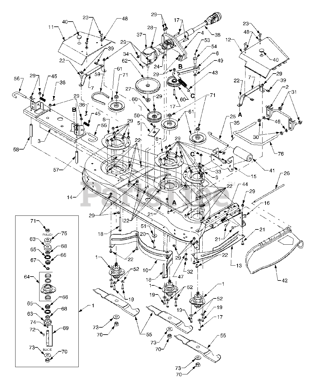 Cub Cadet 290 190 290 100 Cub Cadet 54 Mower Deck 290 54 Mower