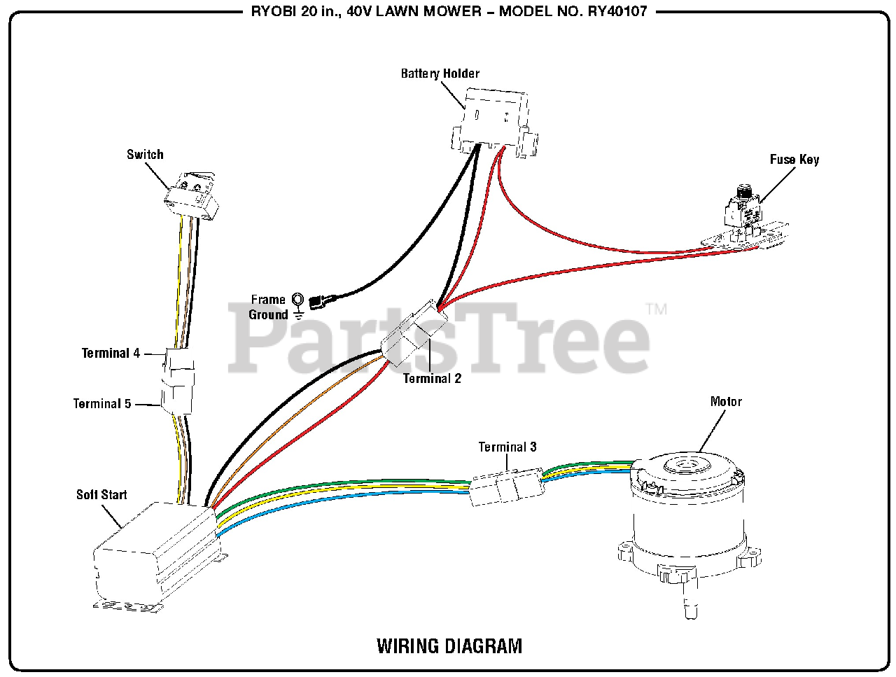 Lawn Mower Wiring Diagram from www.partstree.com