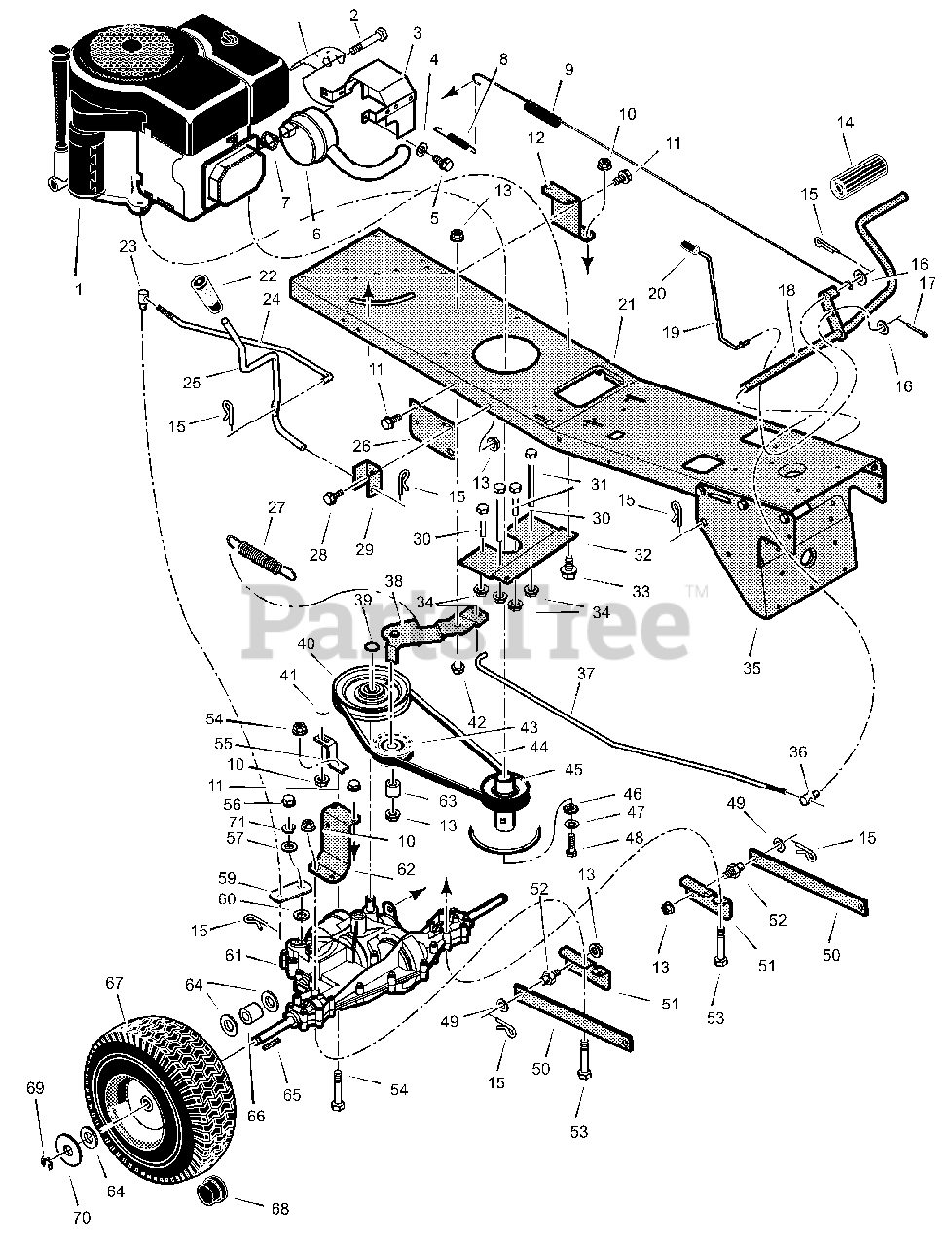 Murray 309304x8A - Murray 30" Rear-Engine Riding Mower (2001) Motion ...