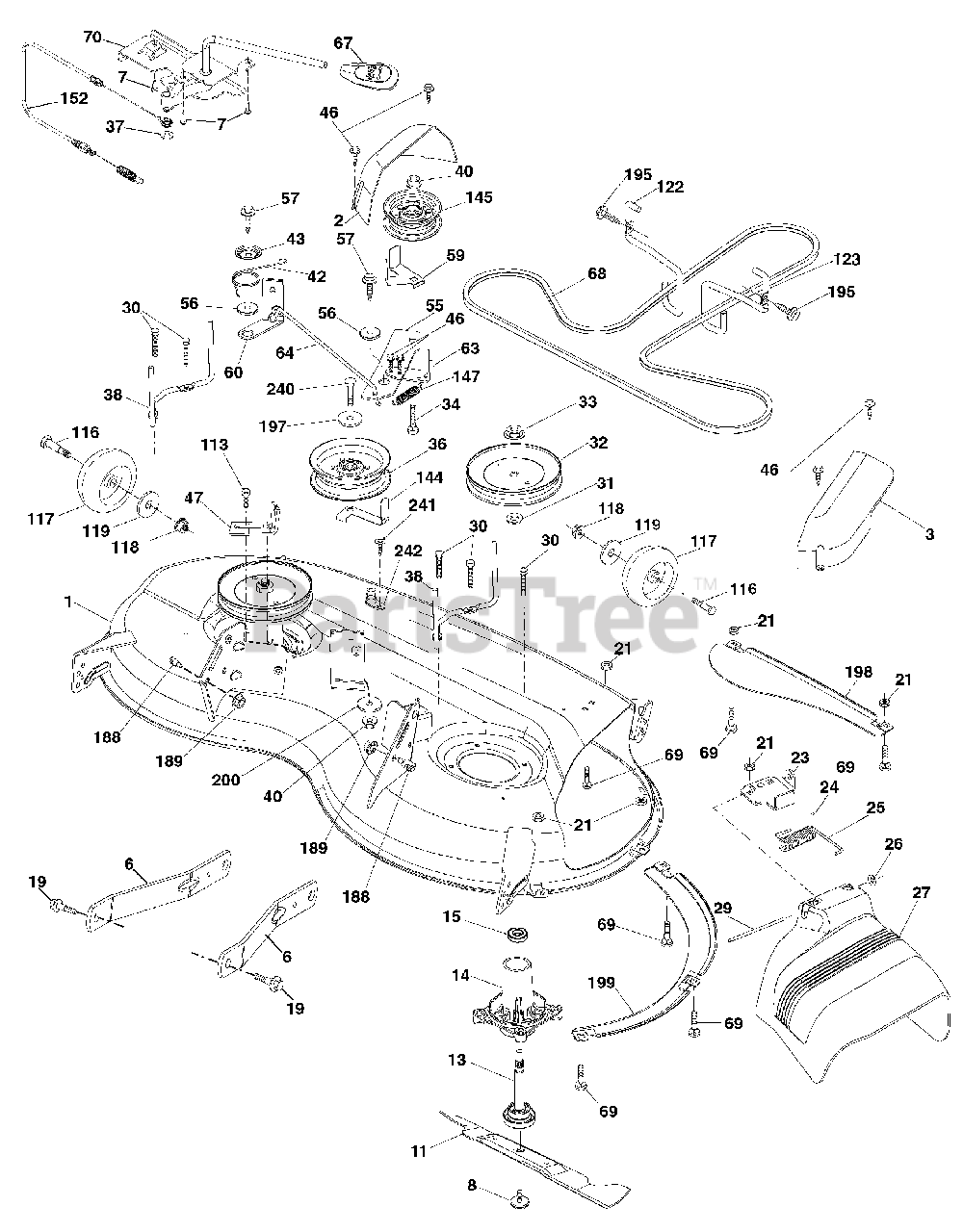 Yard King 7800737 (96042010300) Yard King 46" Lawn Tractor, 22hp