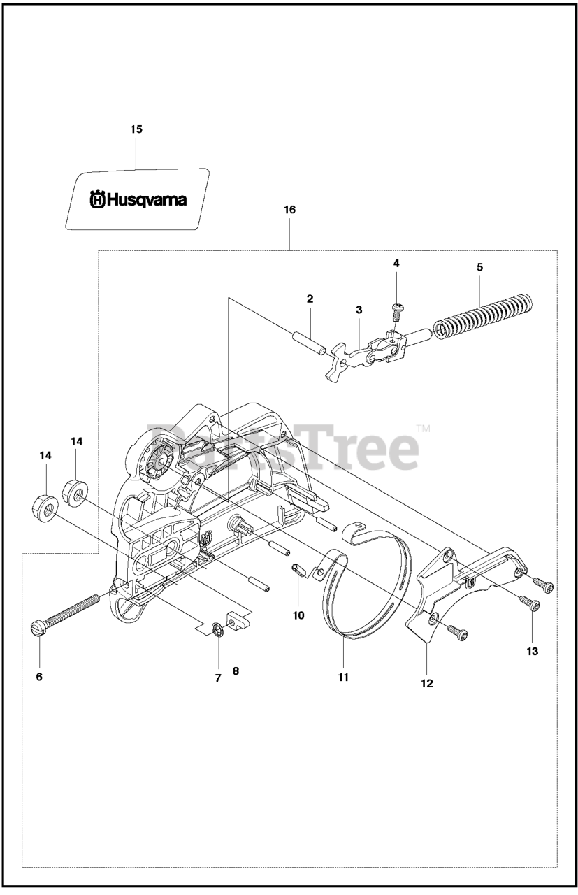 Husqvarna 120 Mark II (967861934) Husqvarna Chainsaw (201904) CHAIN BRAKE Parts Lookup with