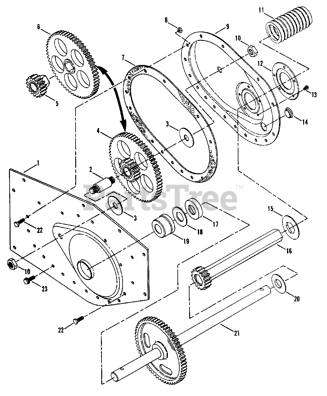 Snapper RT 8 (85228) Snapper RearTine Tiller, 8hp Frame Components