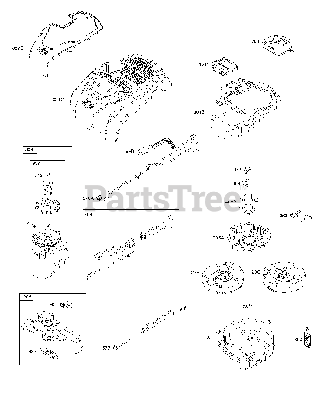Briggs & Stratton 103M020070F1 Briggs & Stratton Vertical Engine