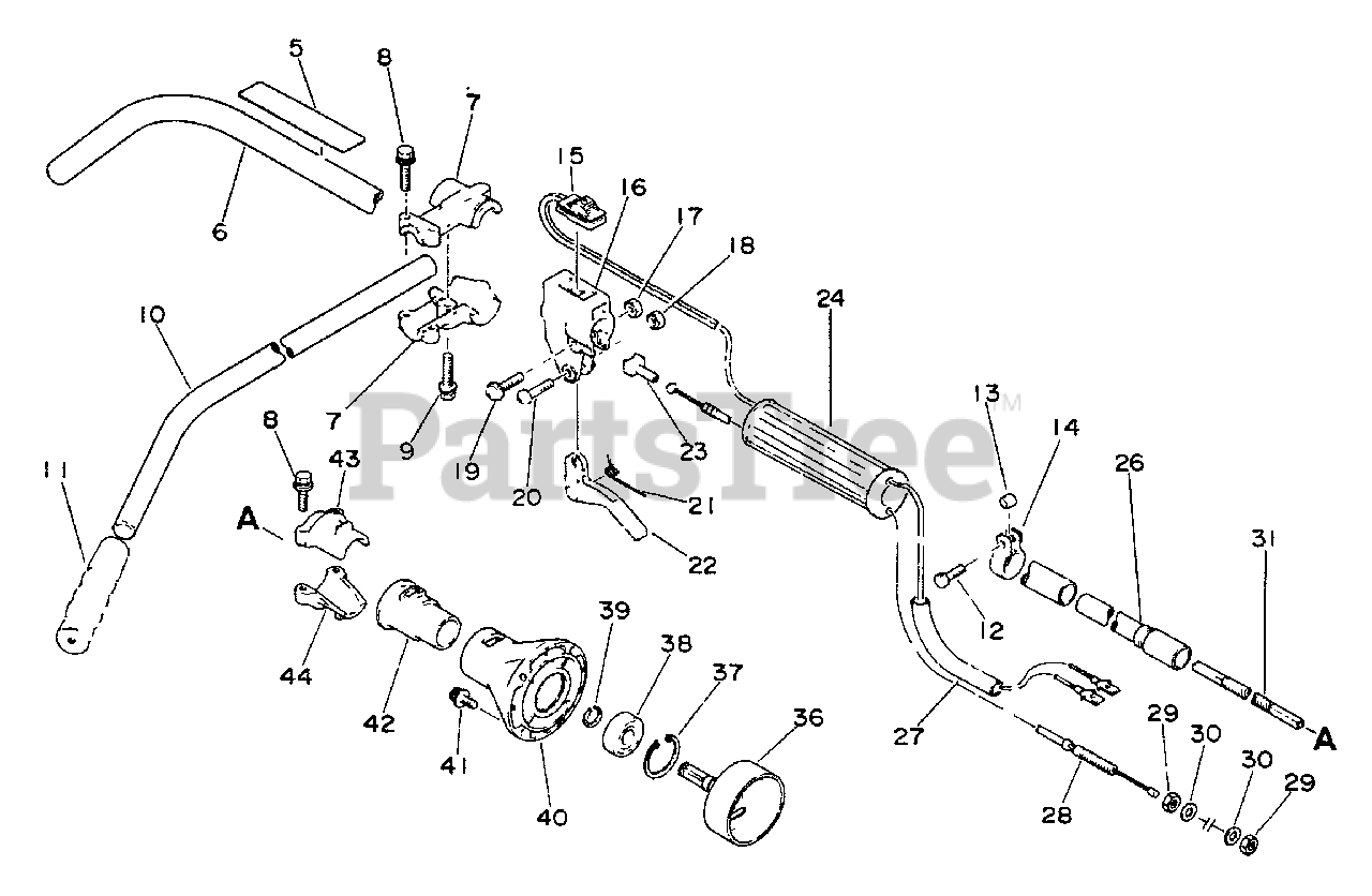 Echo SRM-2000 - Echo String Trimmer Driveshaft, Throttle, Stop Switch,  Handles, Clutch Housing Parts Lookup with Diagrams