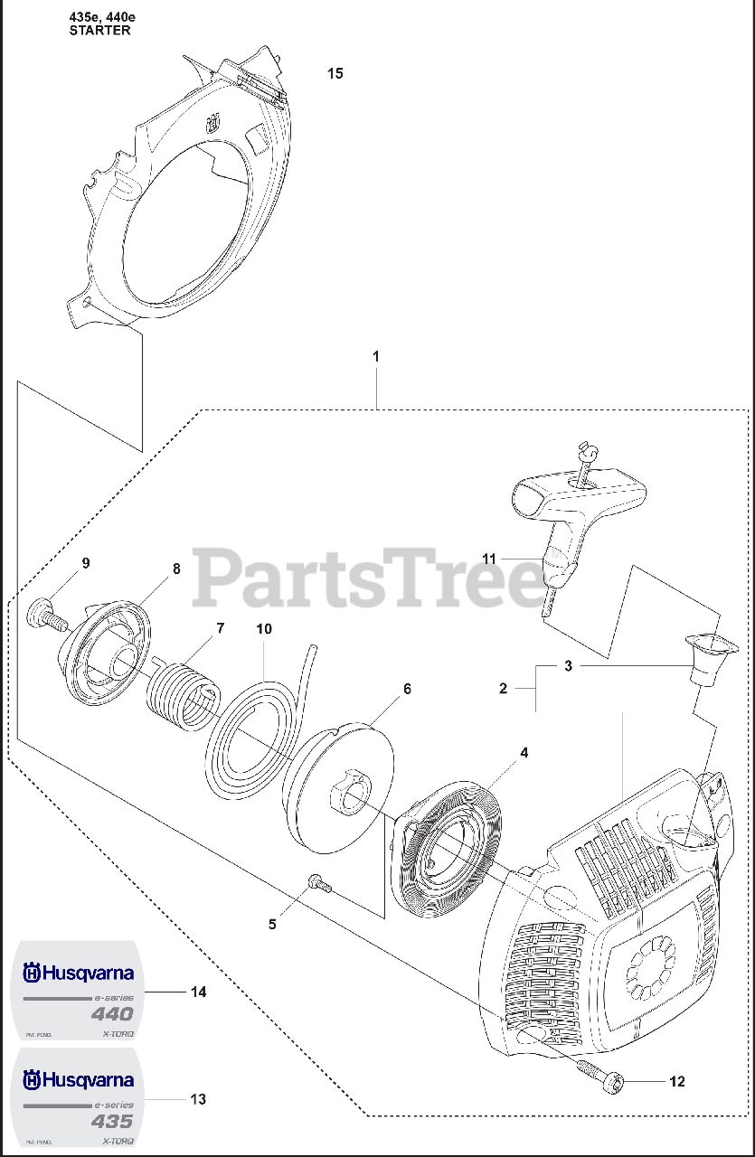 Husqvarna 440 e Husqvarna Chainsaw (200902) Starter Parts Lookup