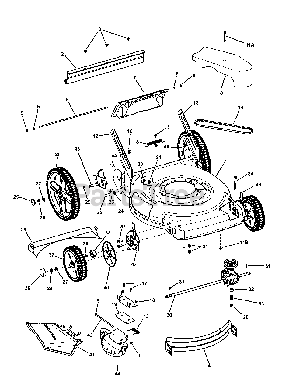 Brute BTP2265HW (7800267) Brute 22" WalkBehind Mower (2008) Wheels
