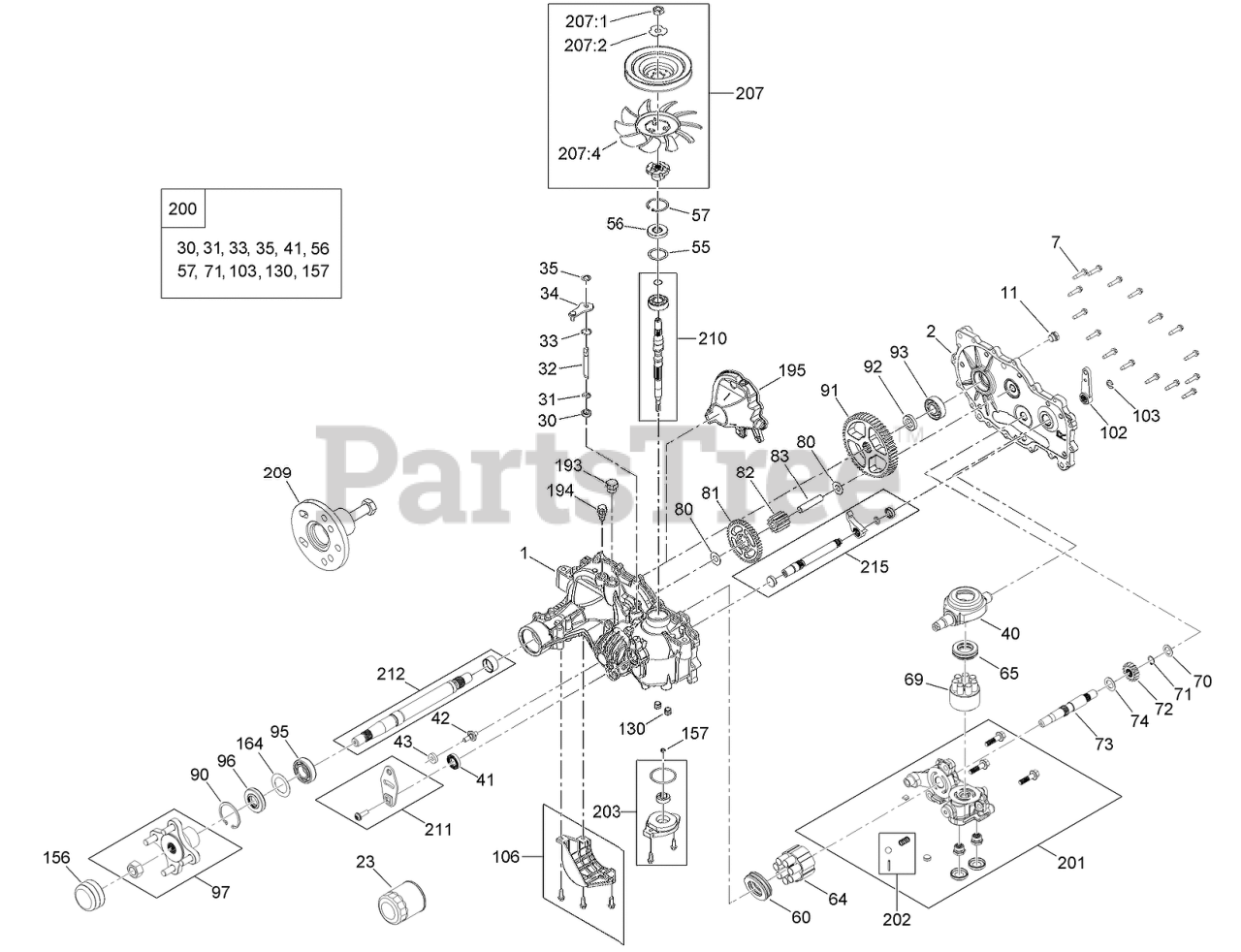 Toro 75303 ZX 6000 Toro 60 Titan Zero Turn Mower SN 410000000 999999999 LH Hydro Transmission Assembly No. 140 8311 Parts Lookup with Diagrams PartsTree