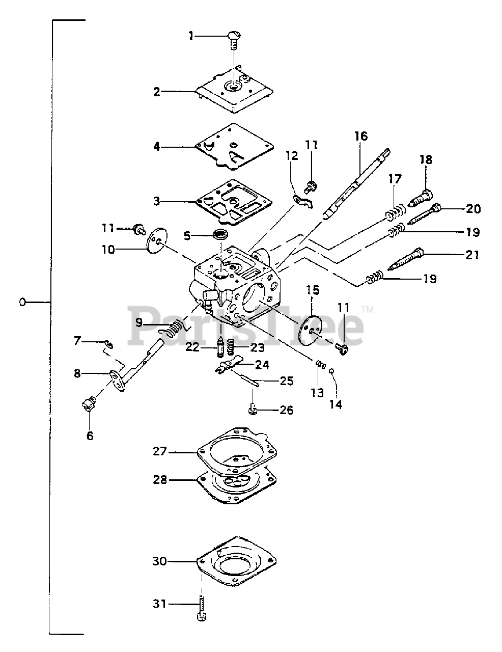 Tanaka TBC422C Tanaka Brush Cutter Carburetor Parts Lookup with Diagrams PartsTree