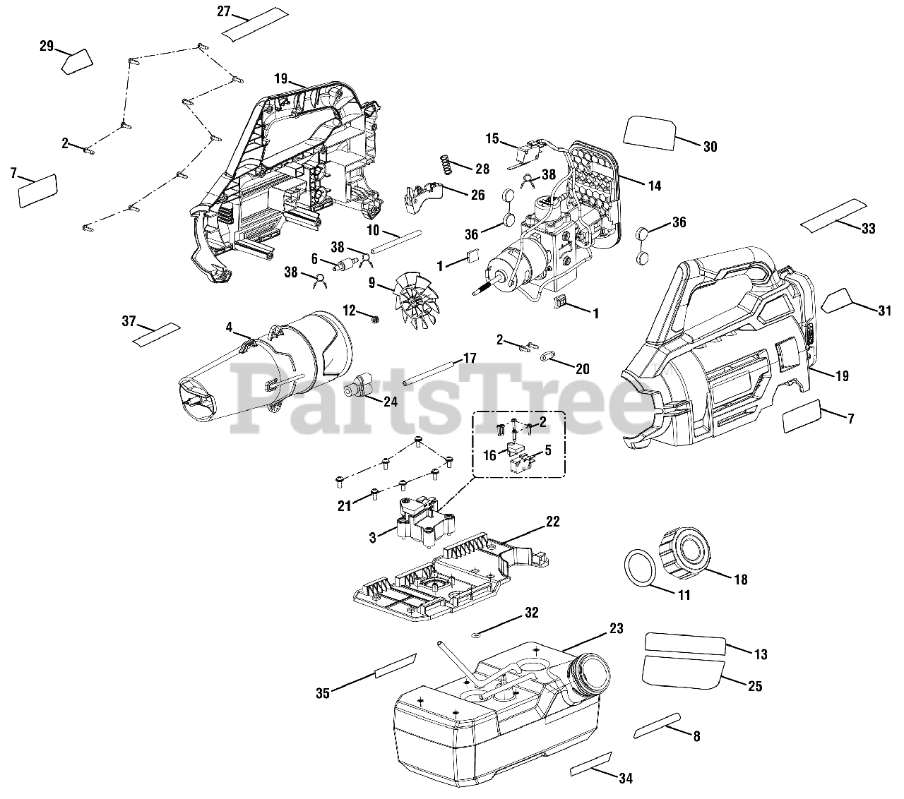 Ryobi P 2805 (107834001) Ryobi 18V Fogger, Rev 04 (201905) FIGURE A