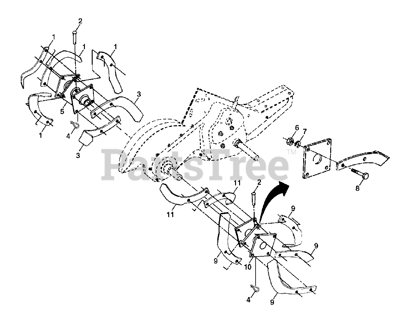 Husqvarna Crt 52 954140067 D Husqvarna Rear Tine Tiller 1999 03