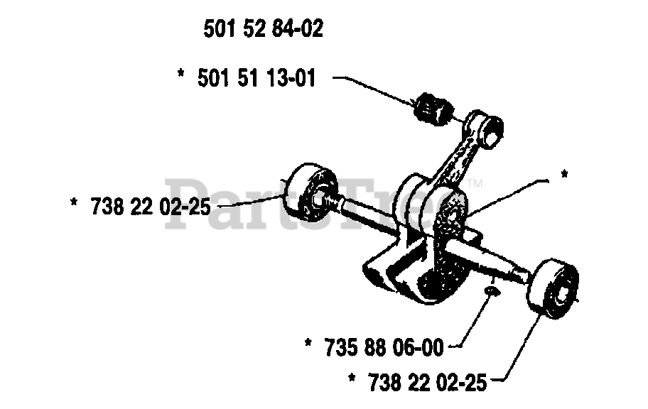 Husqvarna 61 Husqvarna Chainsaw (199103) Crankshaft Parts Lookup