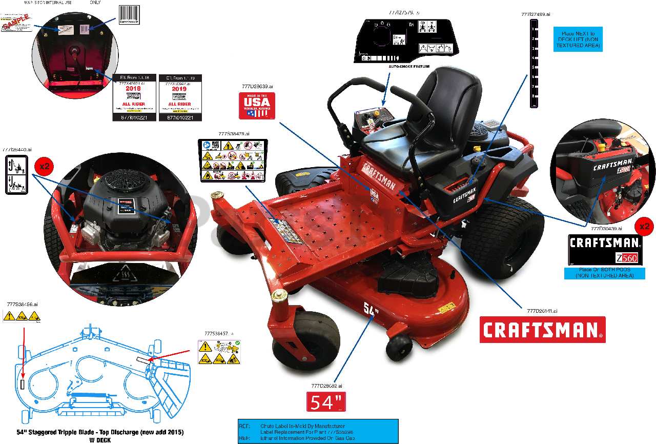 Craftsman z560 parts online