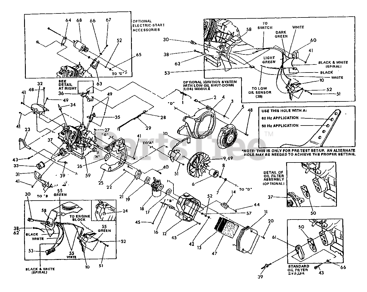 Generac GN6500 (0490-0) - Generac 6,500 Watt Portable Generator GN Engine Trim Parts Drawing No. 81654 Parts with Diagrams |