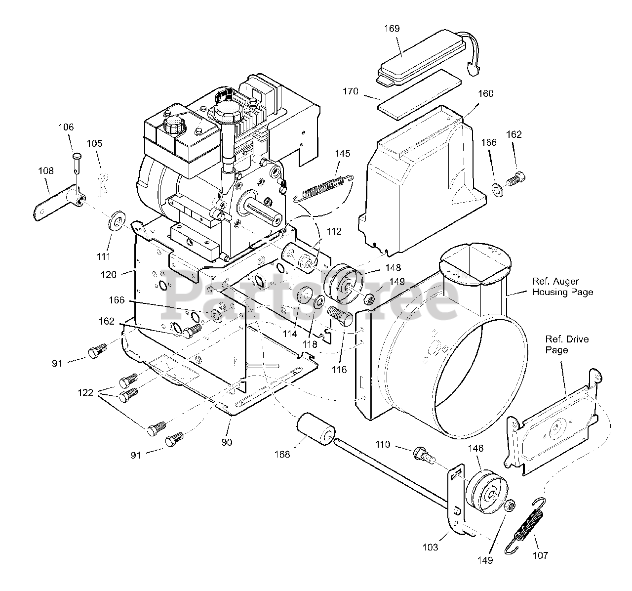 Yard King 629104x89D Yard King 29" Snow Thrower (2002) Frame Parts