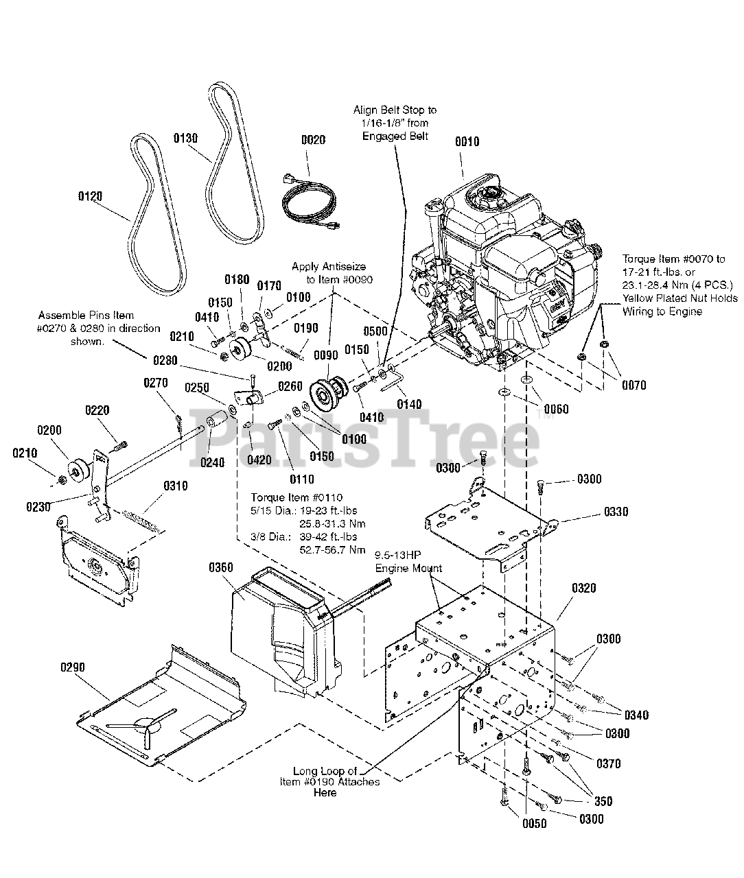 Murray 1695722 (1150/27) Murray 27" Snow Thrower (2009) Engine