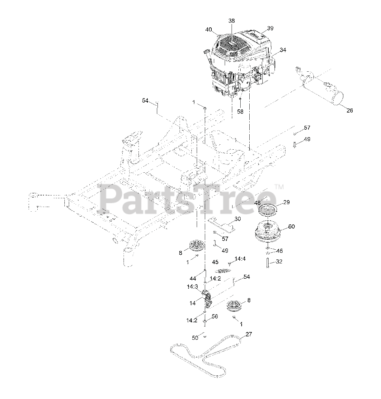 Exmark RAE708GEM60300 Exmark 60" Radius ESeries ZeroTurn Mower