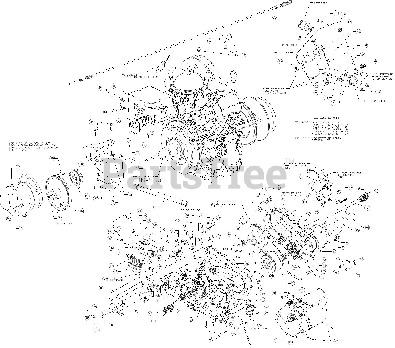 Cub Cadet Volunteer 747 Efi Red  37am48gd010