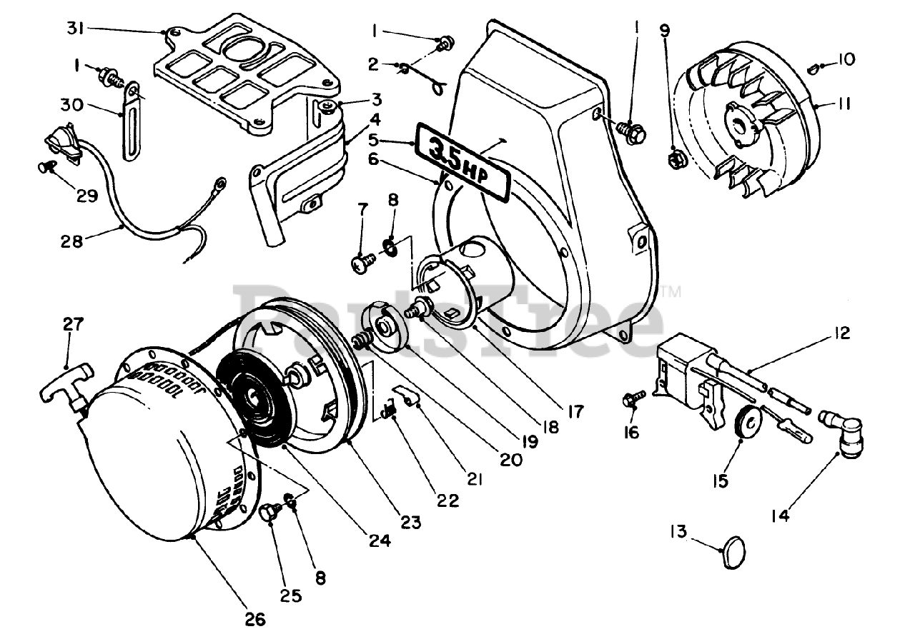 Toro 59270 Toro Replacement Engine, 4Cycle (SN 004000001