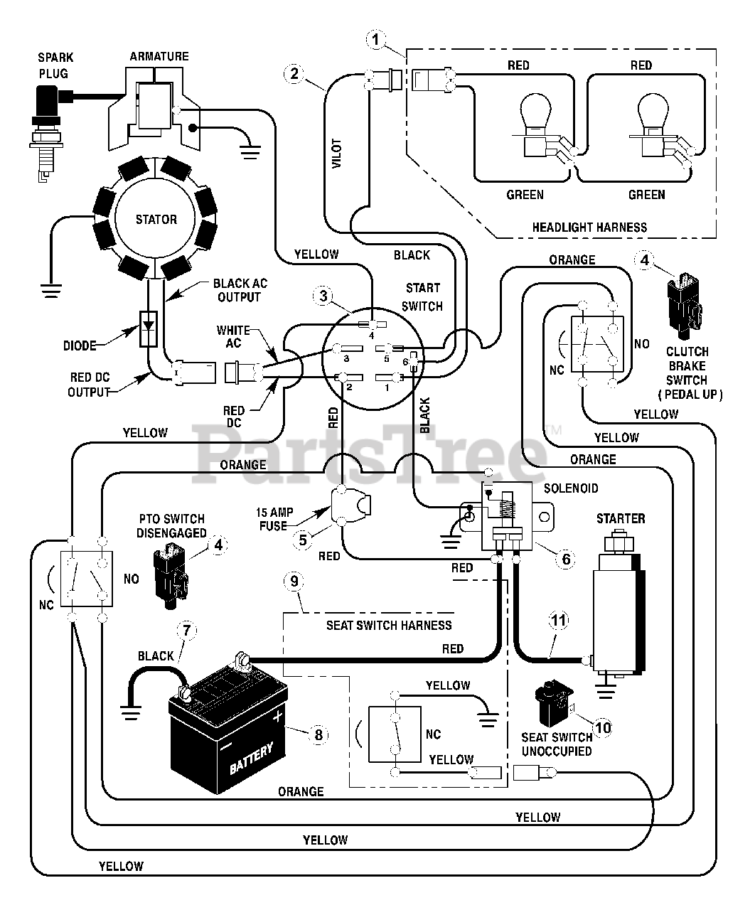 Scotts Lawn Mower Ignition Switch Diagram
