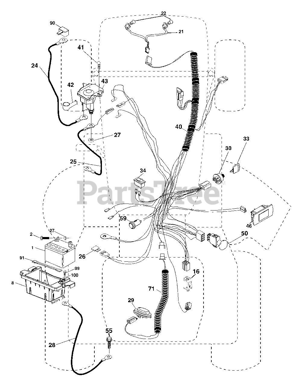 Husqvarna YTH 2448 T 960430008 01 Husqvarna 48 Yard Tractor 2006 04 Electrical Parts Lookup with Diagrams PartsTree