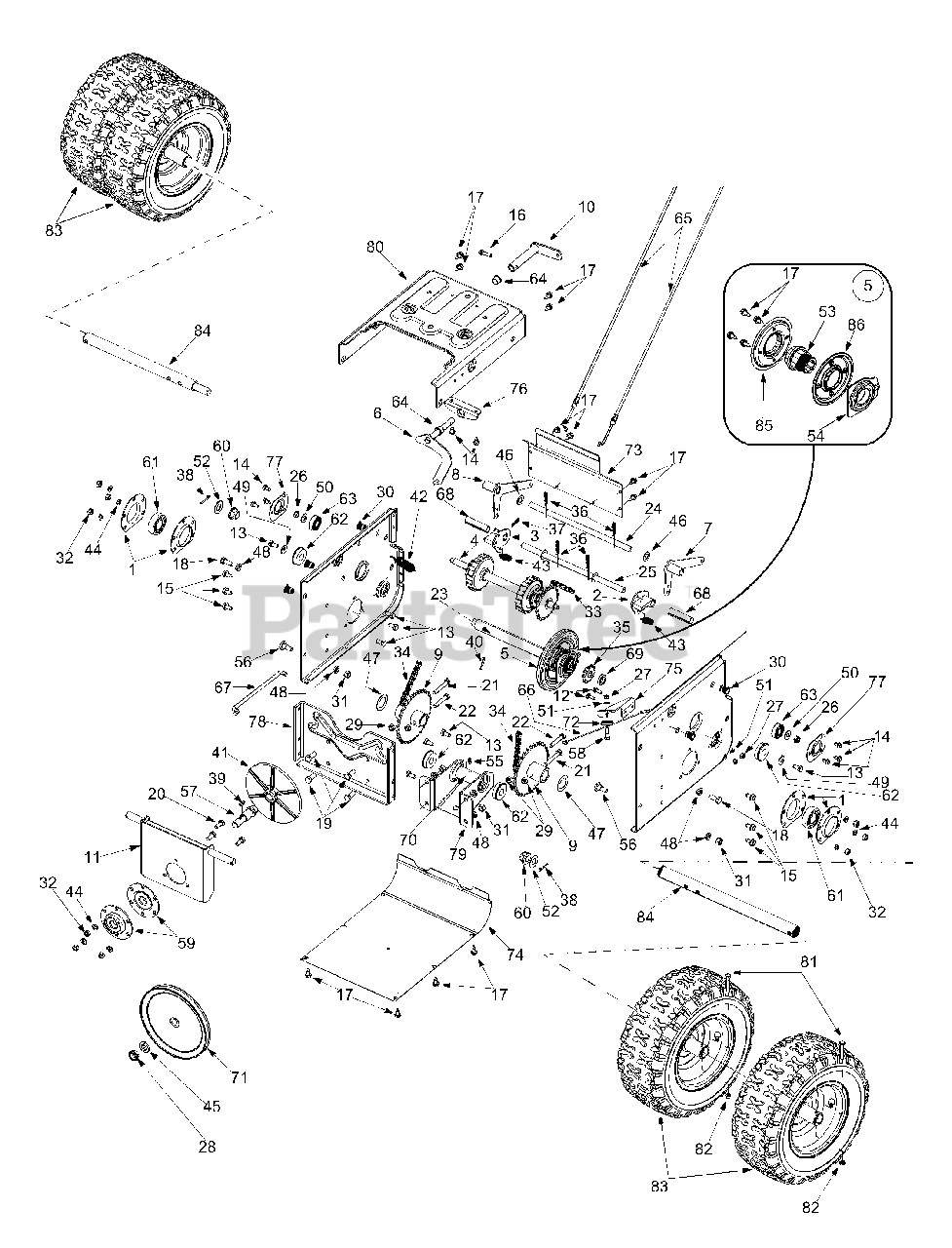 YardMan 31AE993J401 YardMan Snow Thrower (2004) Frame Parts Lookup