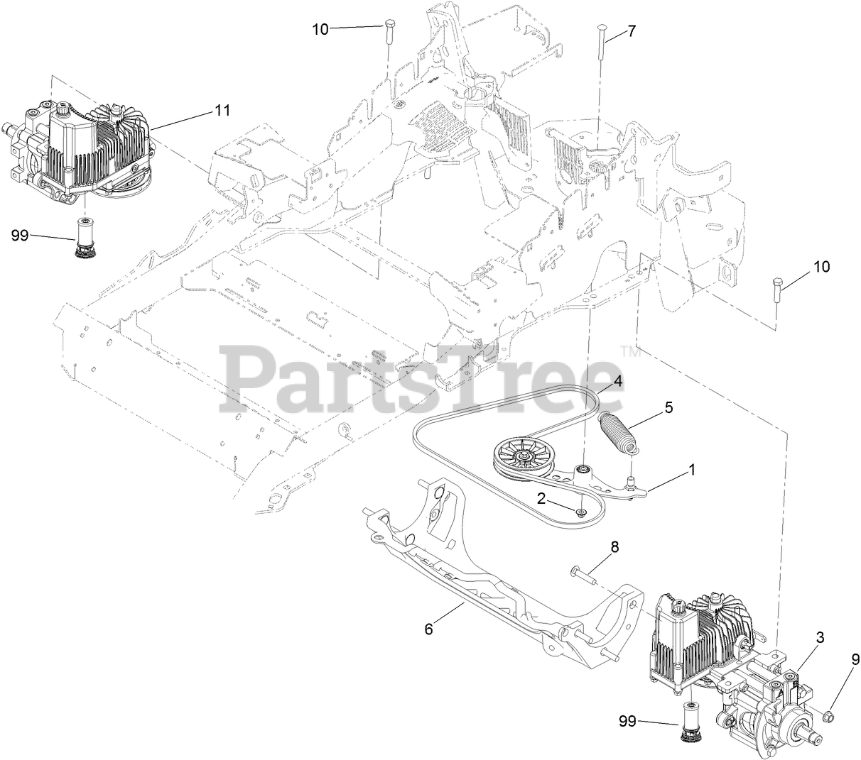 Toro z master 60 on sale inch deck belt diagram