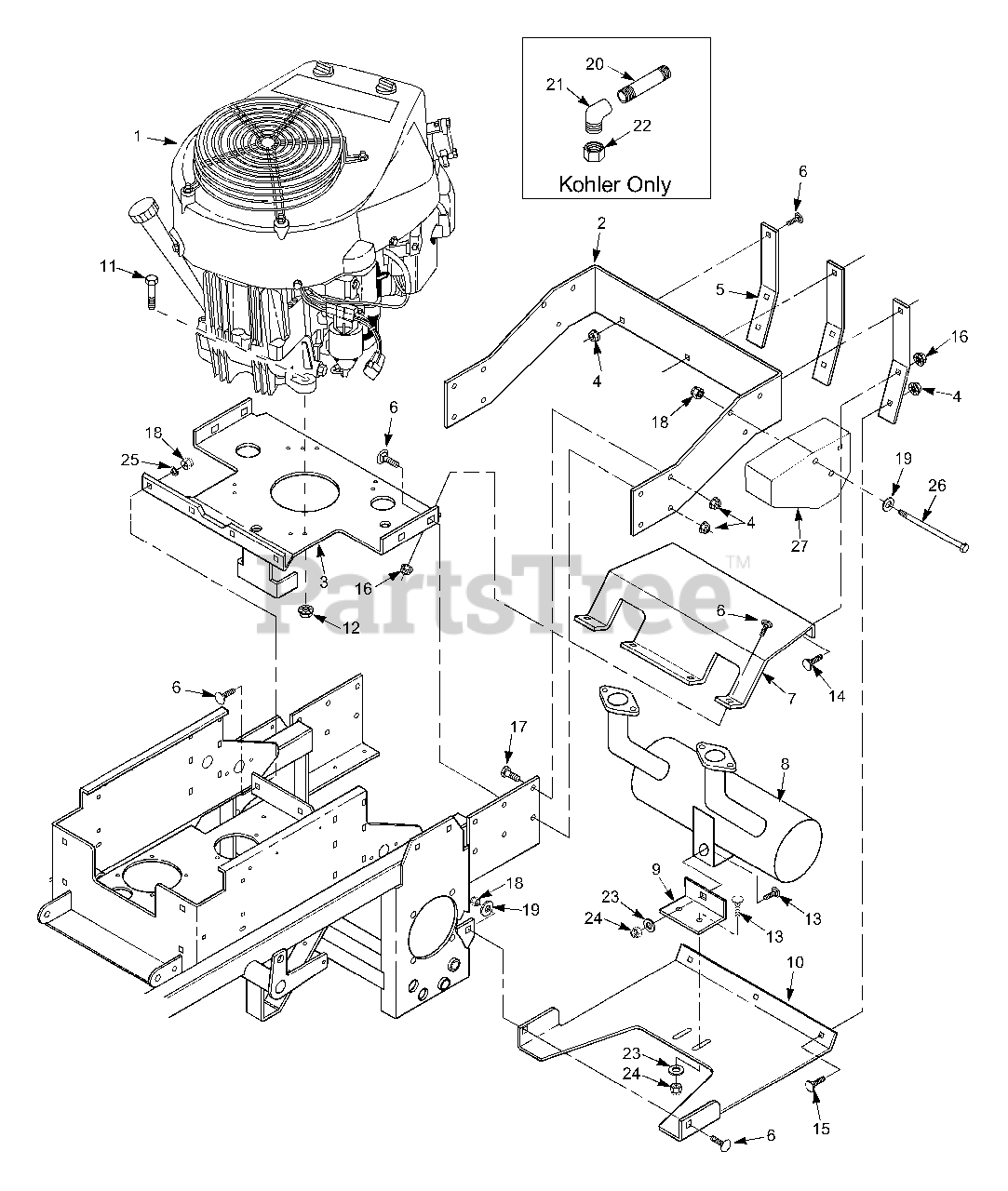Scag STC40 17KA Scag Tiger Cub 40 Zero Turn Mower 17hp Kawasaki SN 6570000 6579999 Engine And Attaching Parts Parts Lookup with Diagrams PartsTree