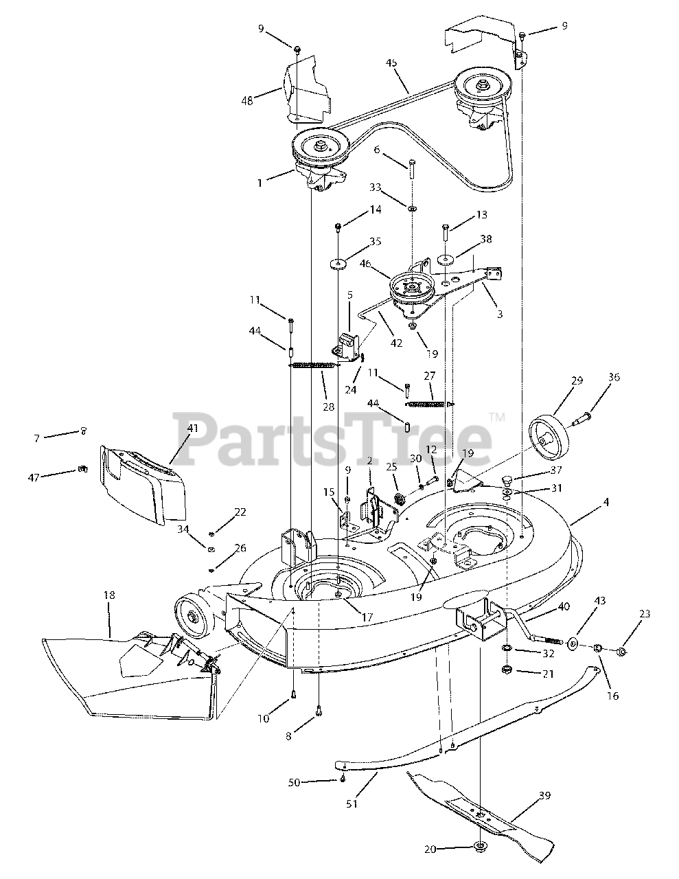 Bolens 13AM762F065 Bolens Lawn Tractor (2008) Deck 38 Inch Parts