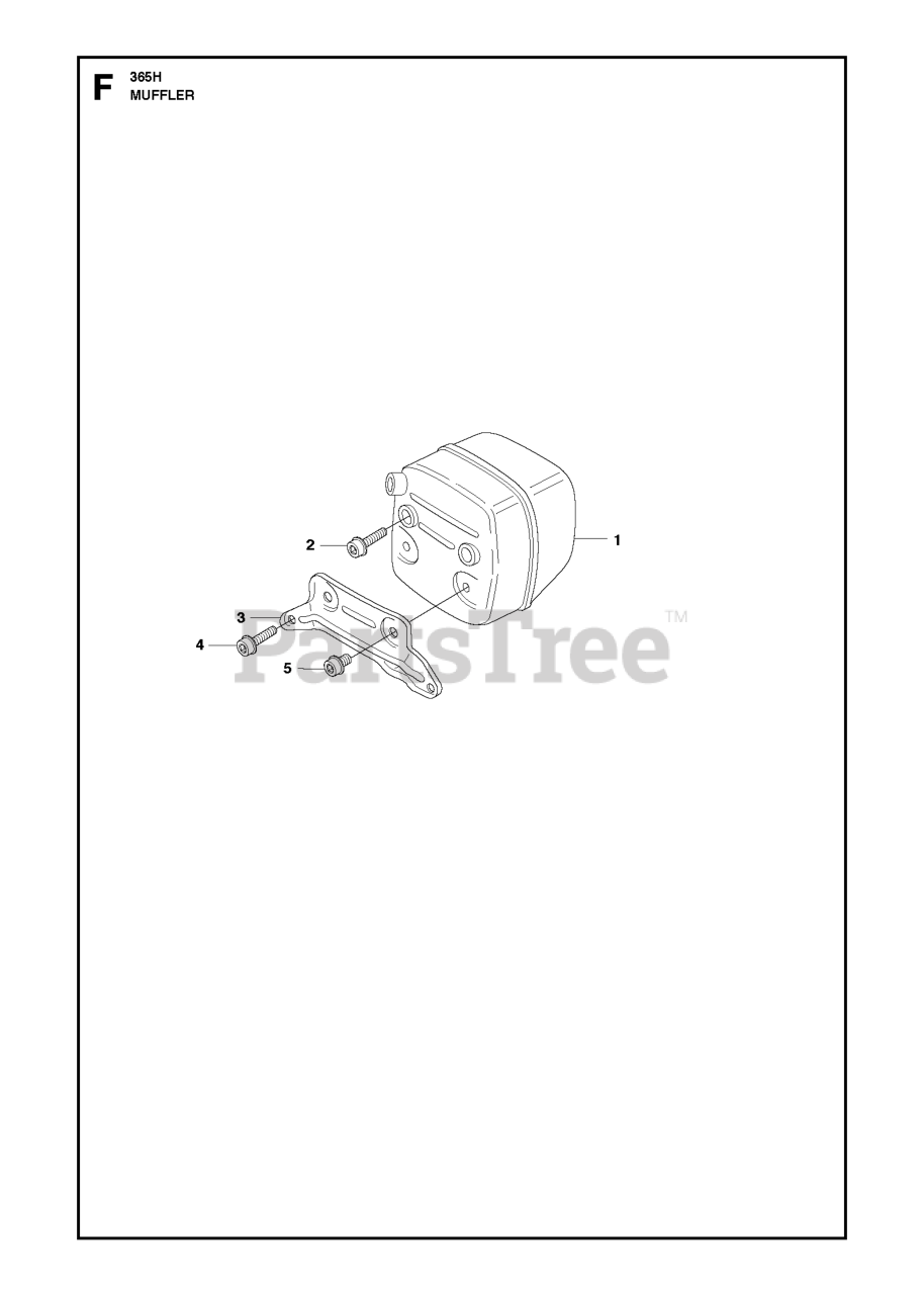 Husqvarna 365 H Husqvarna Chainsaw MUFFLER 4 Parts Lookup with