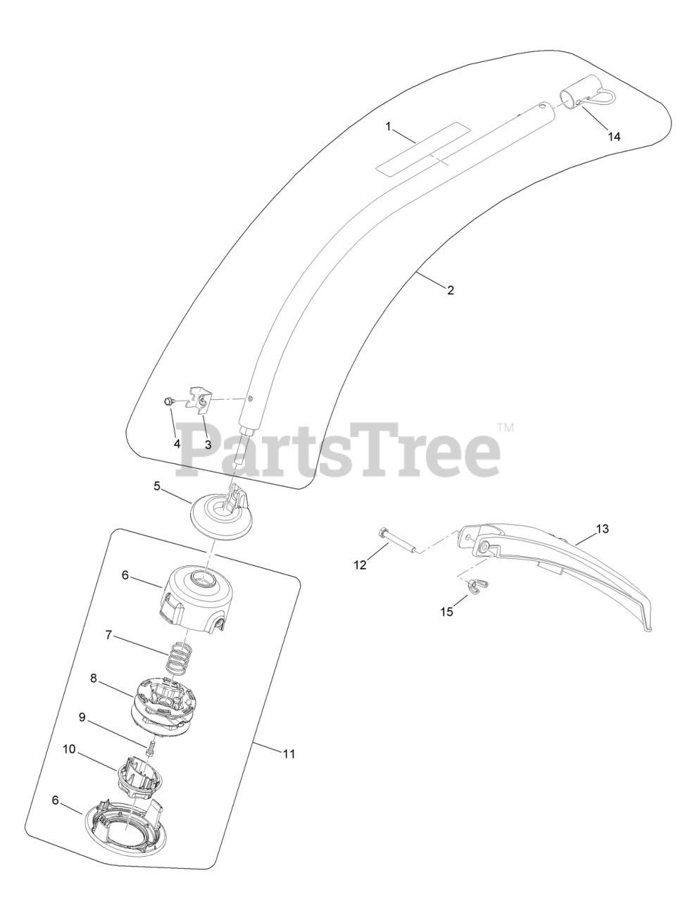 Toro 51958 Toro 17" CurvedShaft String Trimmer (SN 319000001