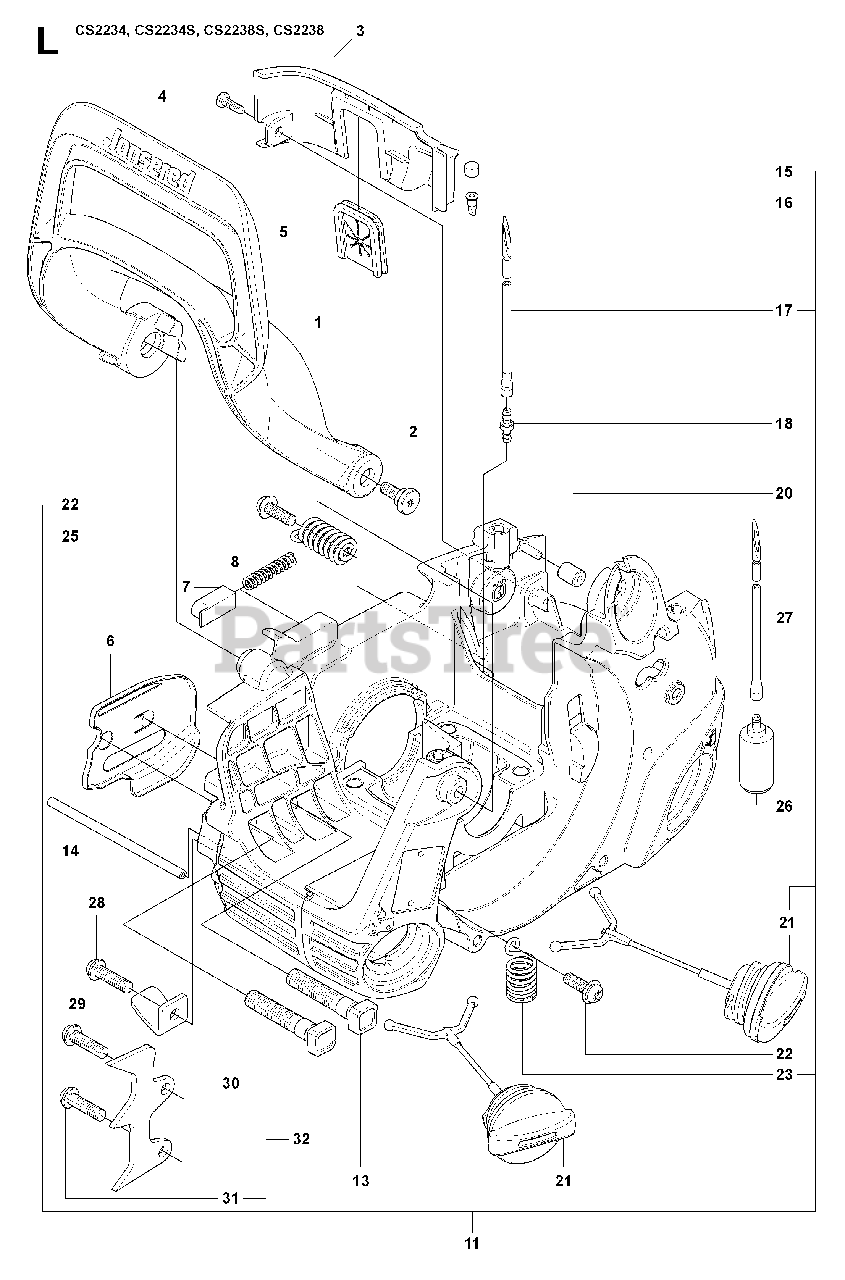 OEM Details about   Jonsered 2238 Chainsaw Complete Engine or Motor w/ Crankcase Fuel Oil Tank 