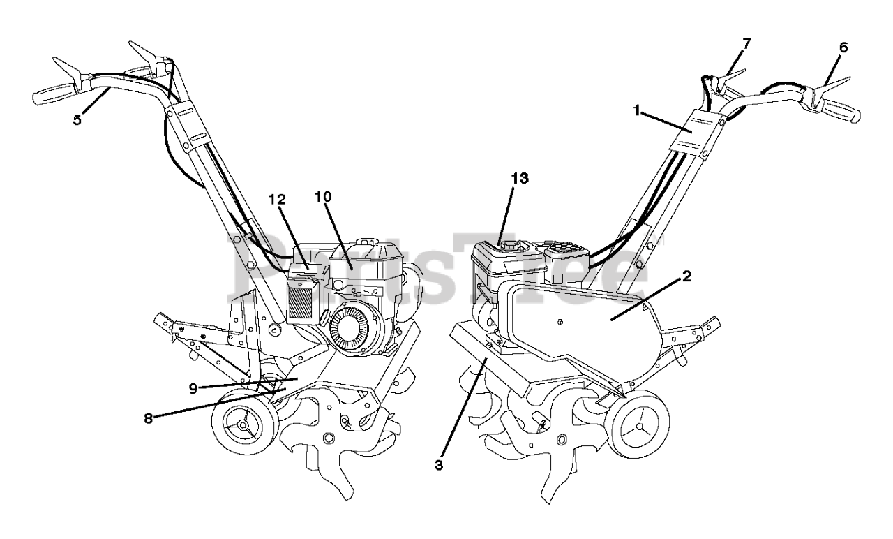 Husqvarna 25009 (250090) Husqvarna FrontTine Tiller (201112) DECALS