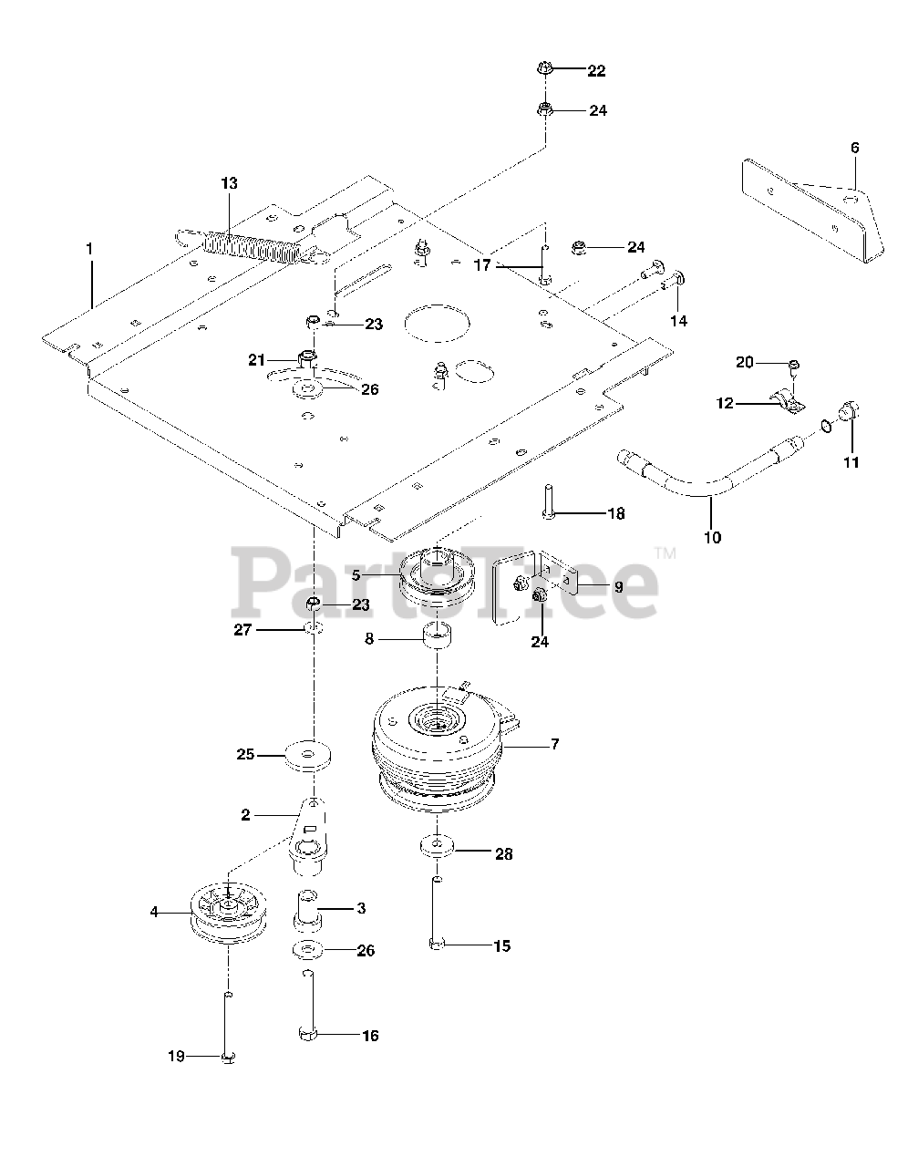Poulan pro 46 inch deck belt diagram deals
