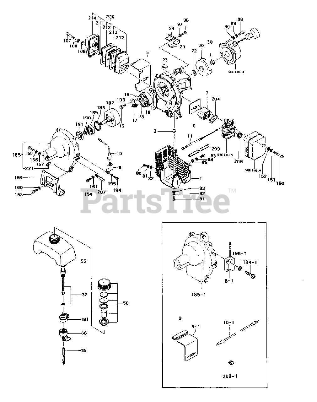 Tanaka TBC202 Tanaka Brush Cutter Engine Components Parts Lookup