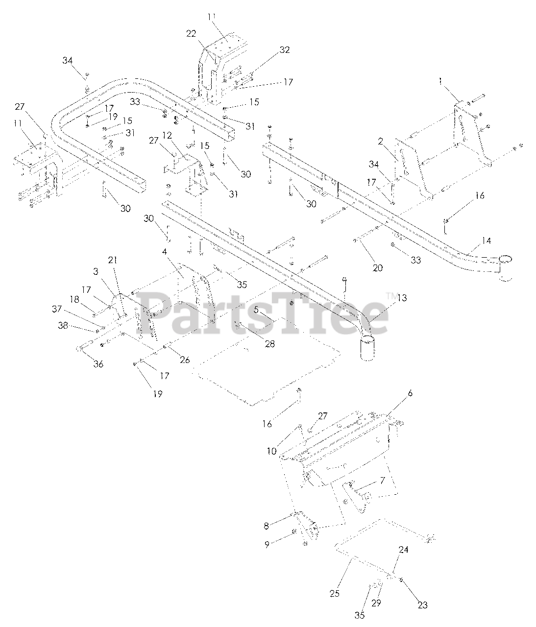 husqvarna-rz-5424-965881301-husqvarna-54-zero-turn-mower-2009-01-chassis-frame-parts