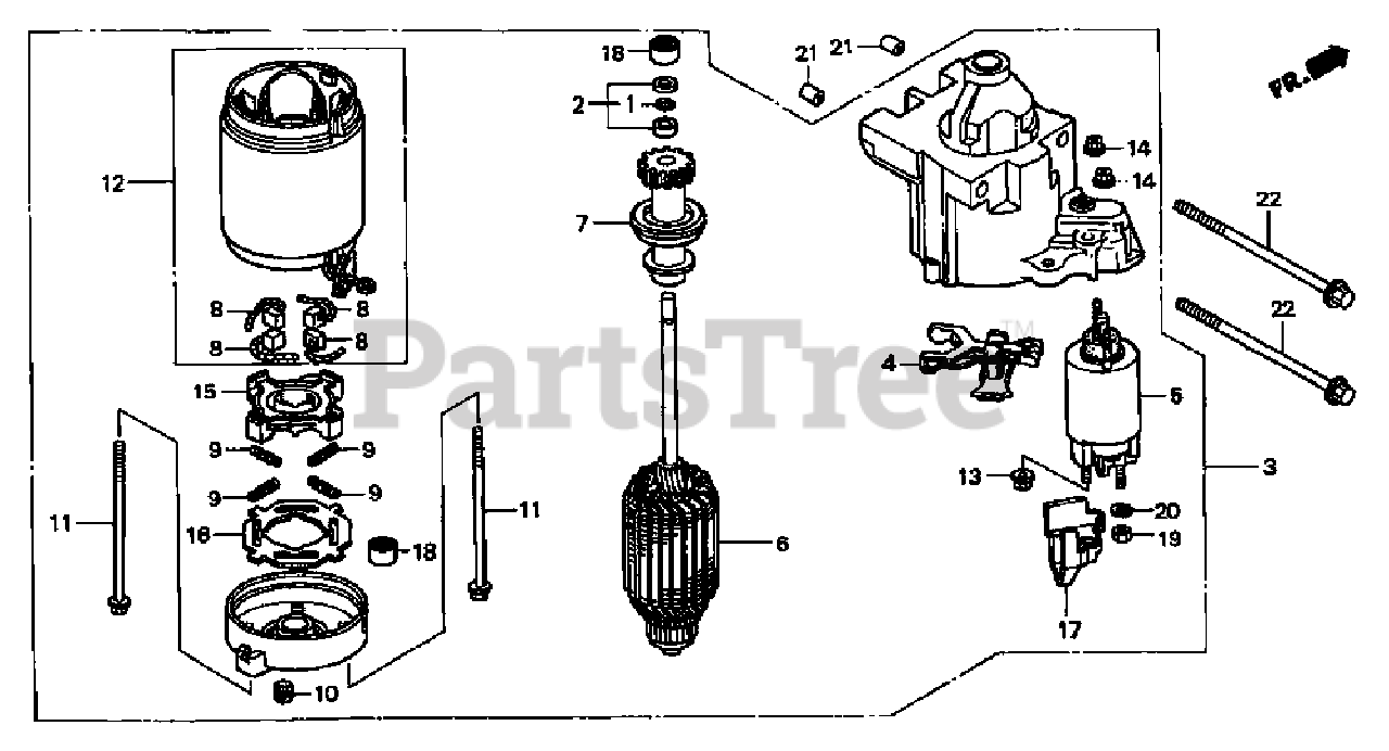 Honda GXV670 Honda Engine, Made in Japan Starter Motor Parts Lookup
