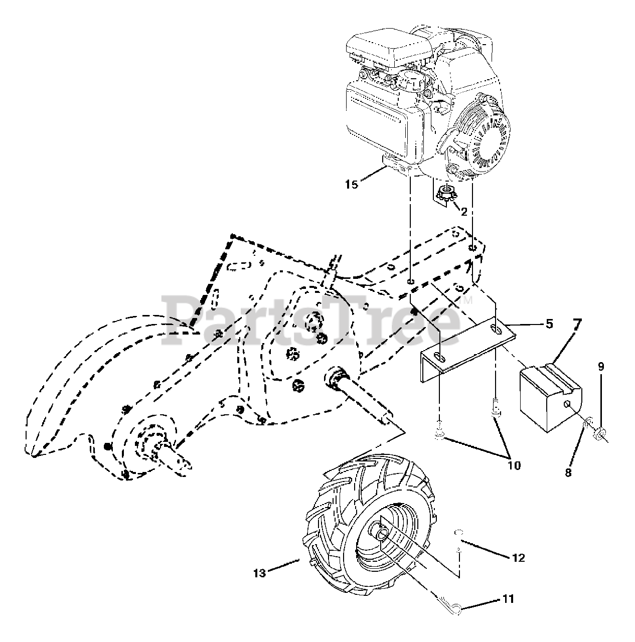 Craftsman 917.296250 (954329172) Craftsman 500RTTA Series RearTine