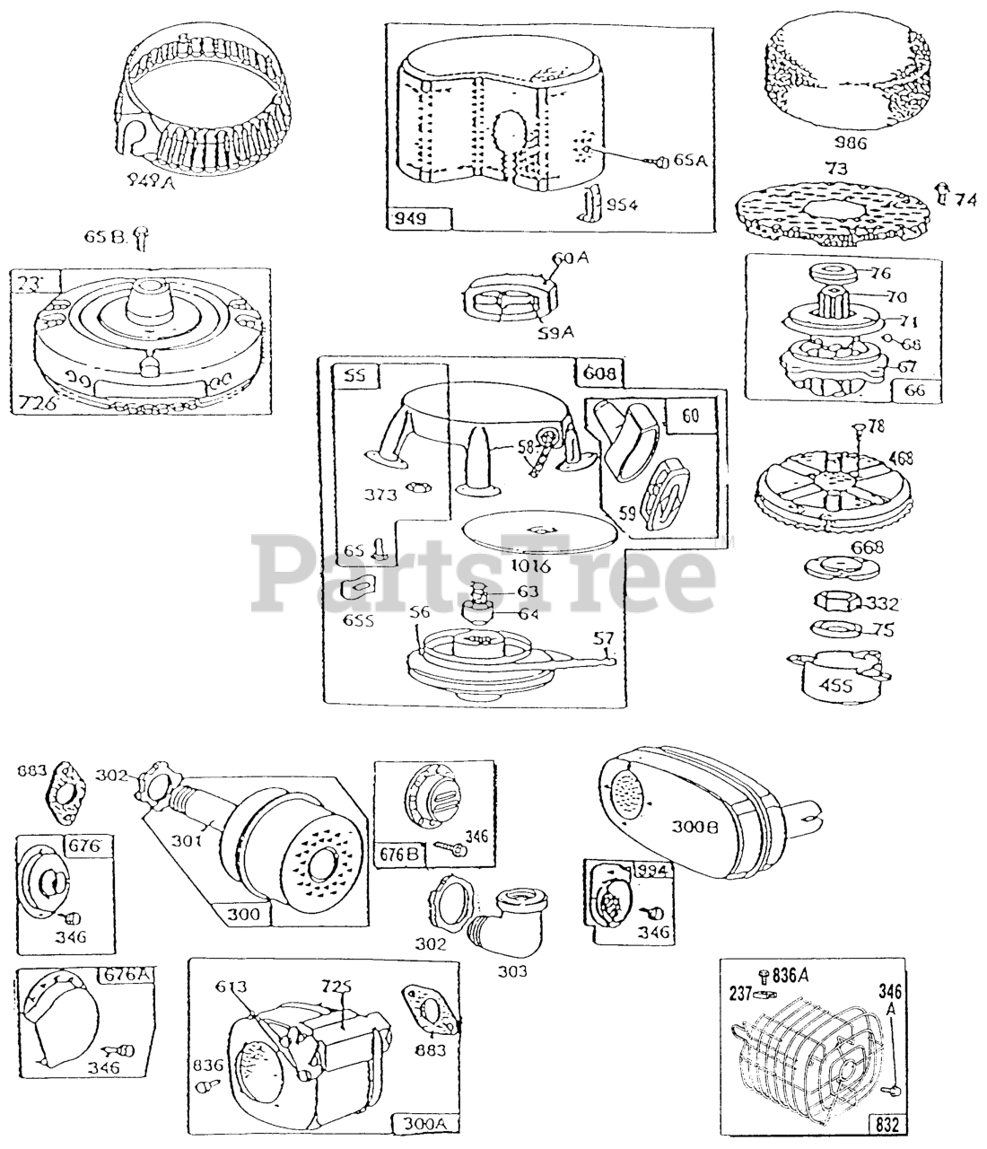 Briggs and stratton pull start assembly diagram best sale