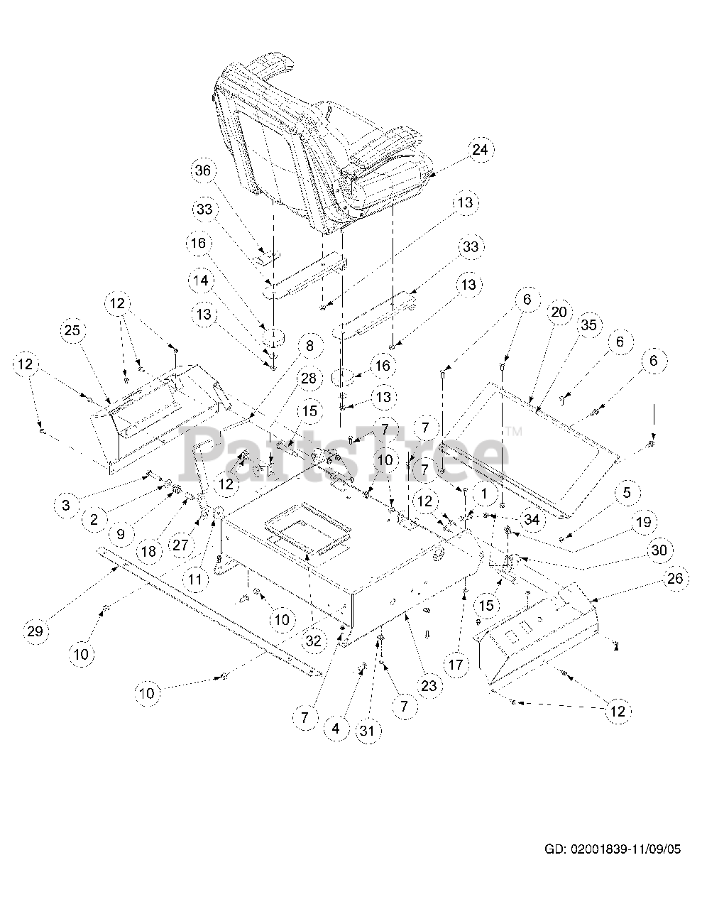 Cub Cadet Parts On The Control Assembly  2006  Diagram For