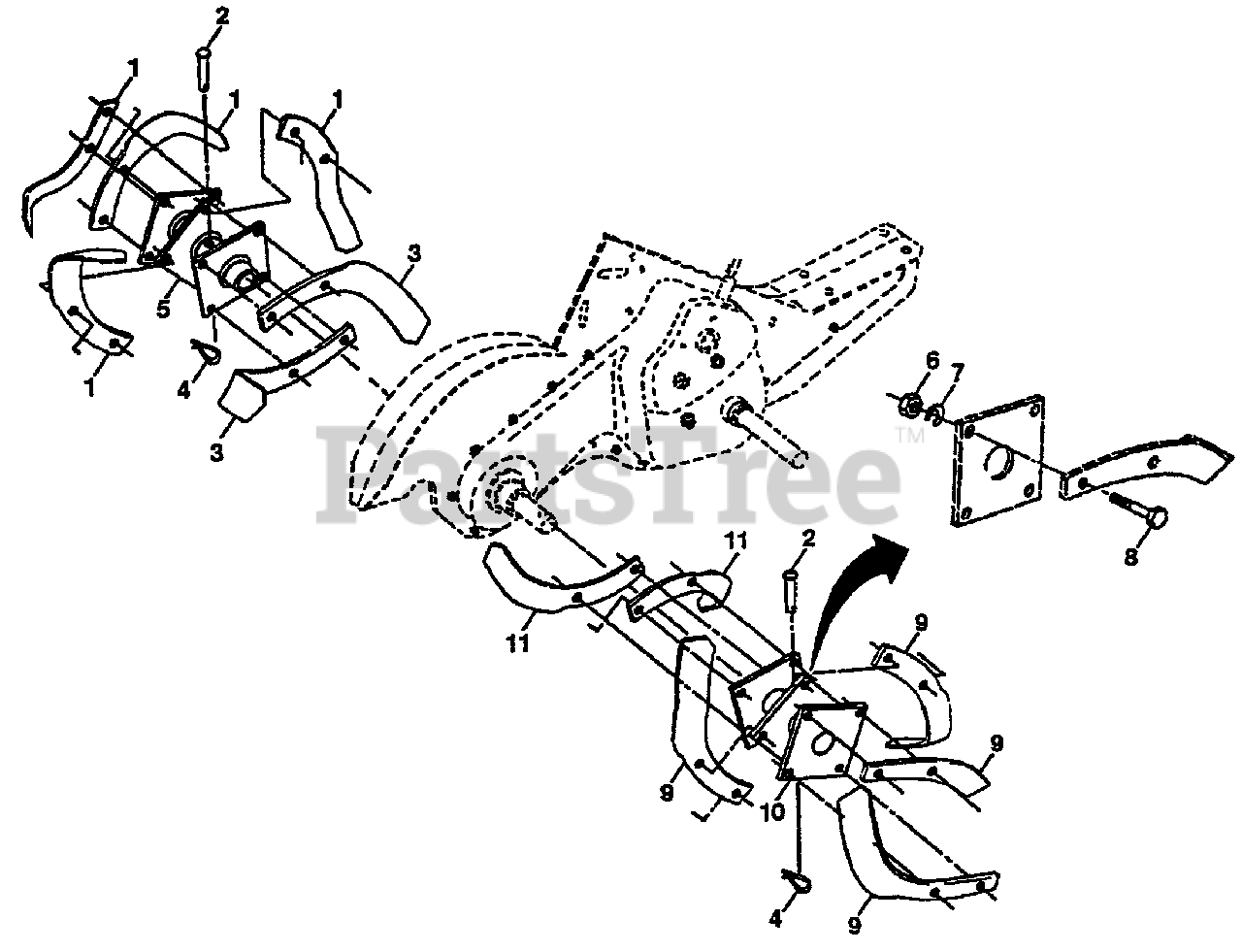 Husqvarna Crt 50 954000031 D Husqvarna Rear Tine Tiller 1993 01