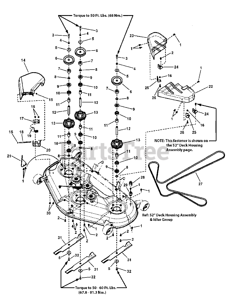 Craftsman 107.280071 7800690 Craftsman ZTS7000 Series 52