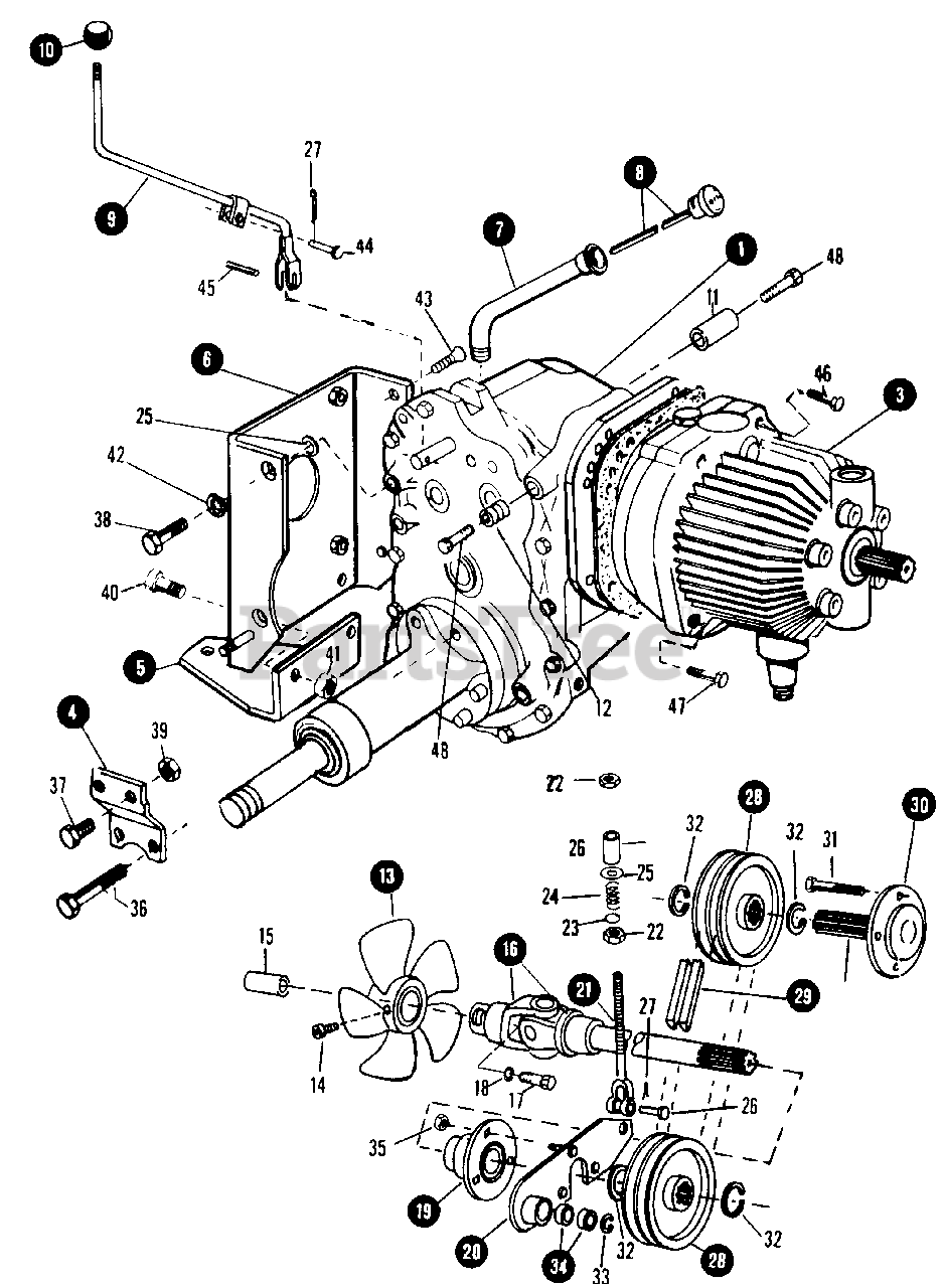 Snapper 1855 A (80928) Snapper Garden Tractor, 18hp Rear Axle & Drive