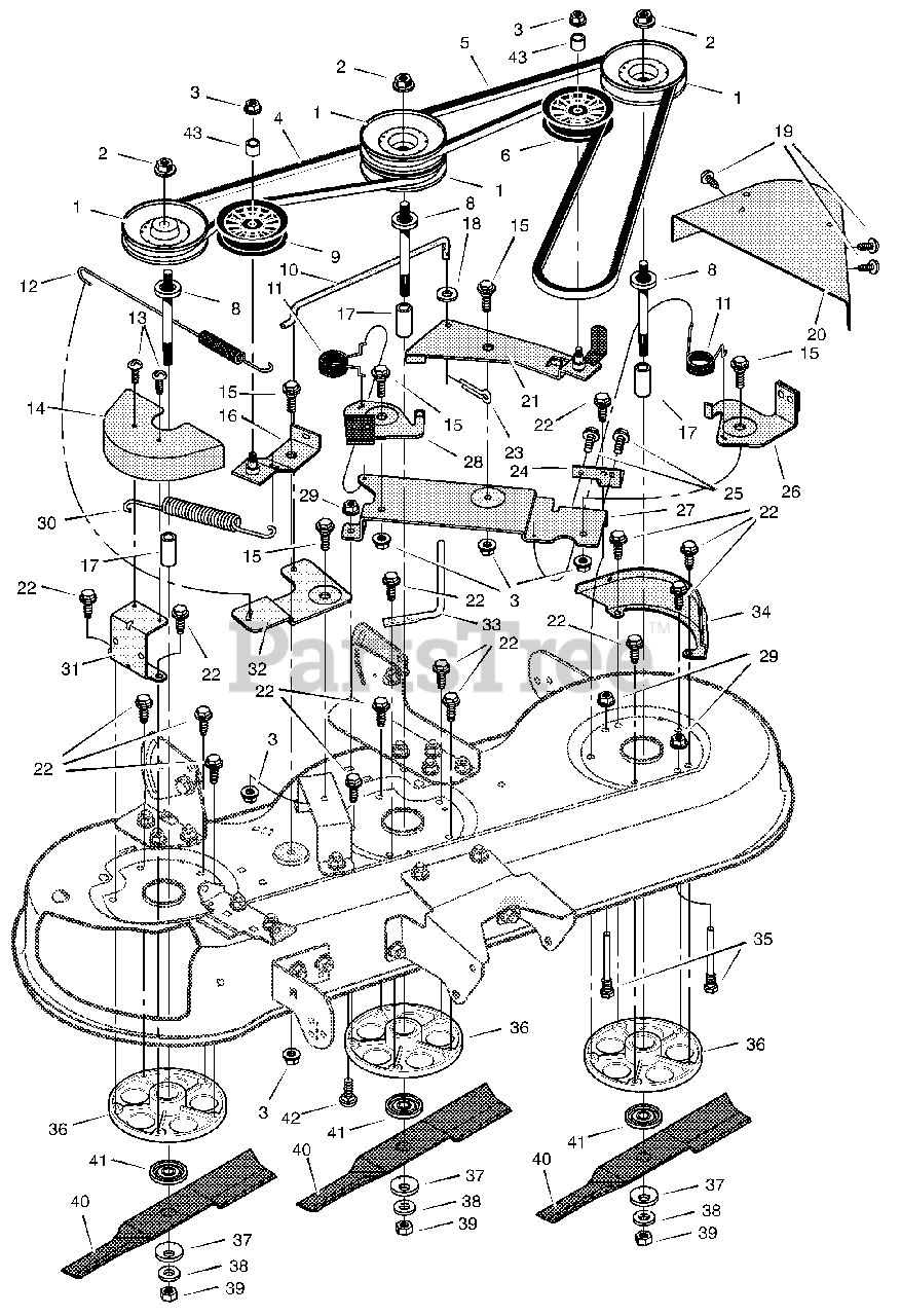 Murray 461007x92A Murray 46" Garden Tractor (2001) Blade Drive Parts