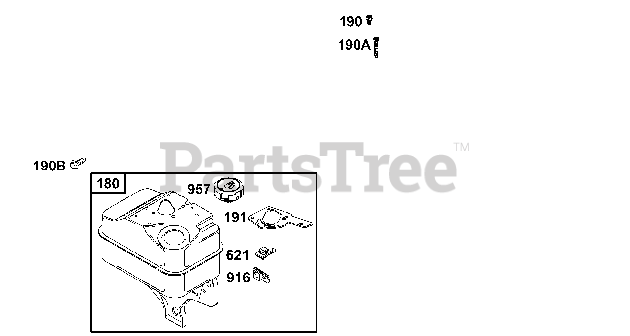 Briggs & Stratton 1372021125E1 Briggs & Stratton Horizontal Engine