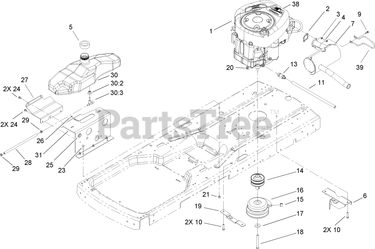Lawn Boy 81270 Z 3400 Hlx Lawn Boy Precision Zero Turn Mower Sn 280000001 280000300 2008 Engine And Clutch Assembly Parts Lookup With Diagrams Partstree