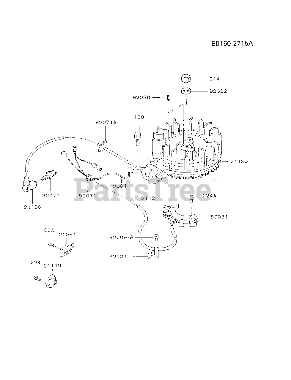 Kawasaki Fc290v Bs05 Kawasaki Engine Electric Equipment Parts Lookup With Diagrams Partstree