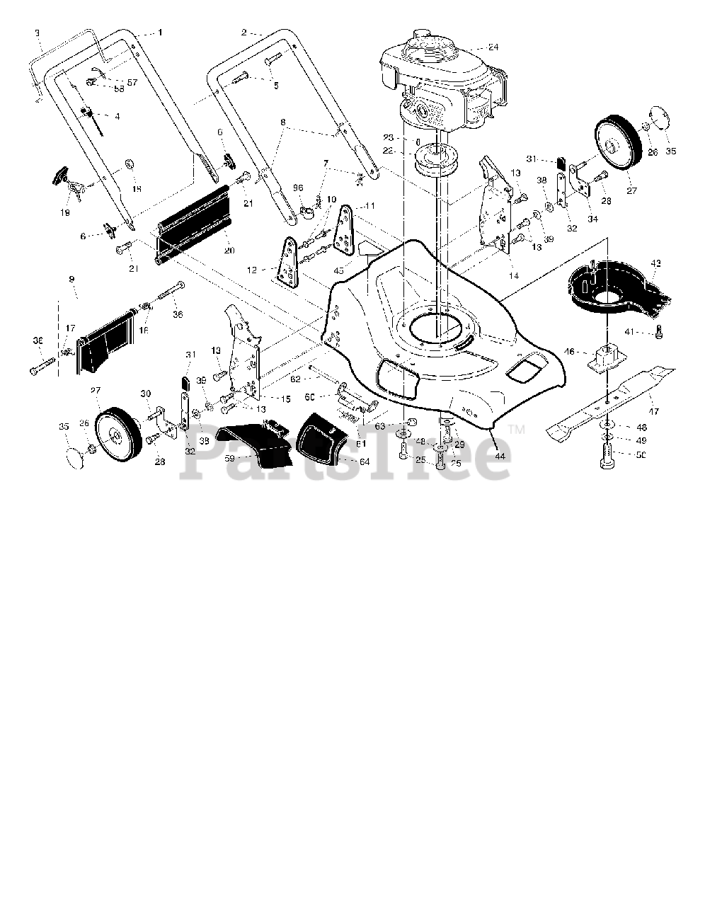 Poulan pro lawn mower drive belt diagram best sale