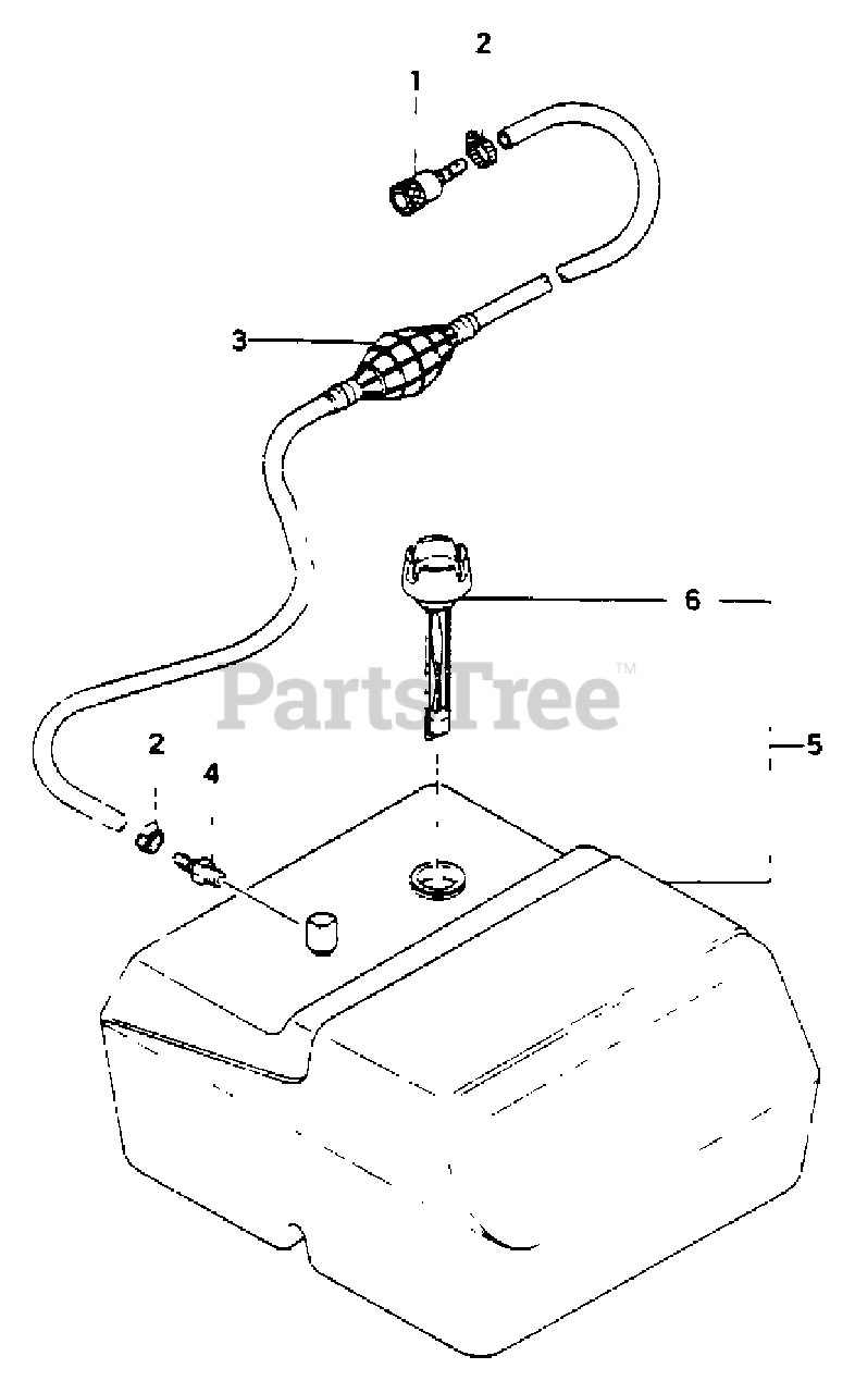 Tanaka TOB550 Tanaka 5.5HP Outboard Engine Fuel Tank & Fuel Line